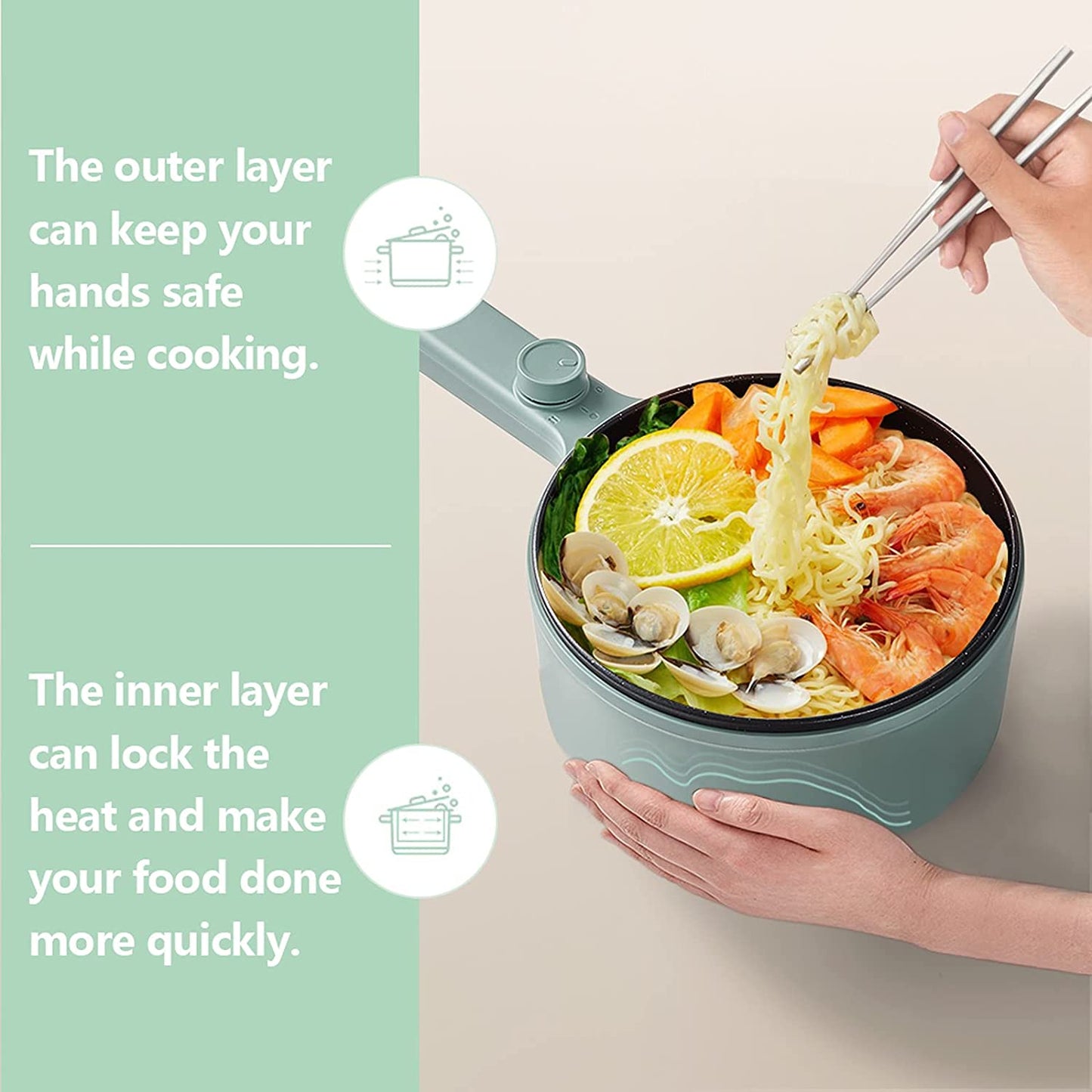 Portable Heated Cooking Pot